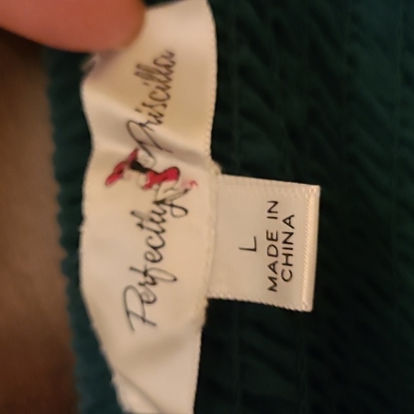 PERFECTLY PRISCILLA Green Dress - Size Large - Picture 8 of 10
